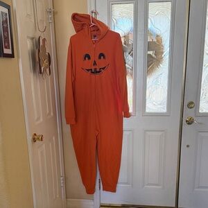 Old Navy Orange Fleece Hooded Zip-Up